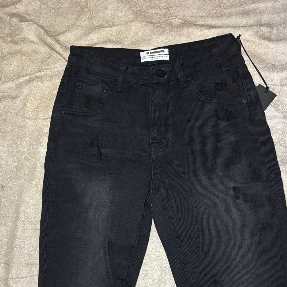One X Oneteaspoon Freebird Black Oak High Waist Distressed Jeans